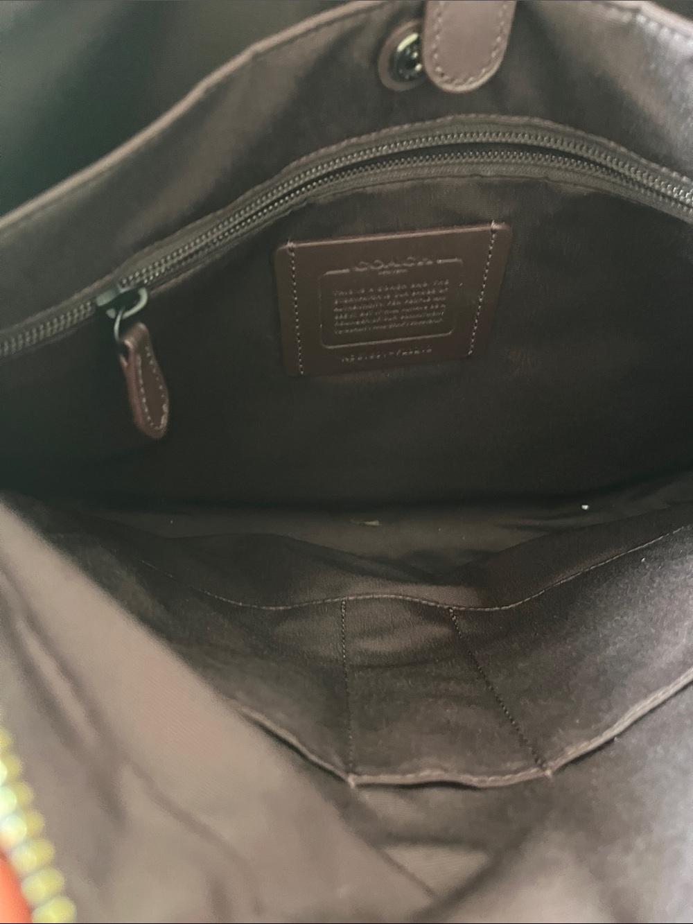Coach Black Signature Canvas & Leather Laptop Brief with Burgundy Trim - Picture 2 of 6